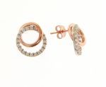 Rose gold earrings 9k with zircon (code S203079)